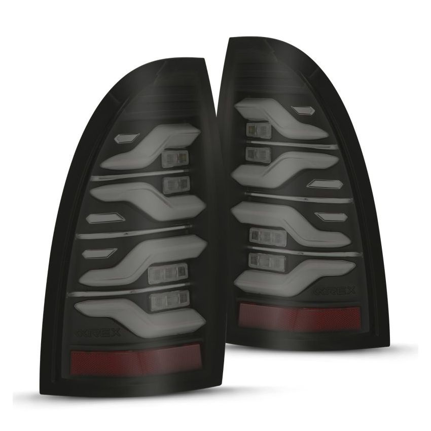 AlphaRex 05-15 Toyota Tacoma LUXX LED Taillights Blk w/Activ Light/Seq Signal