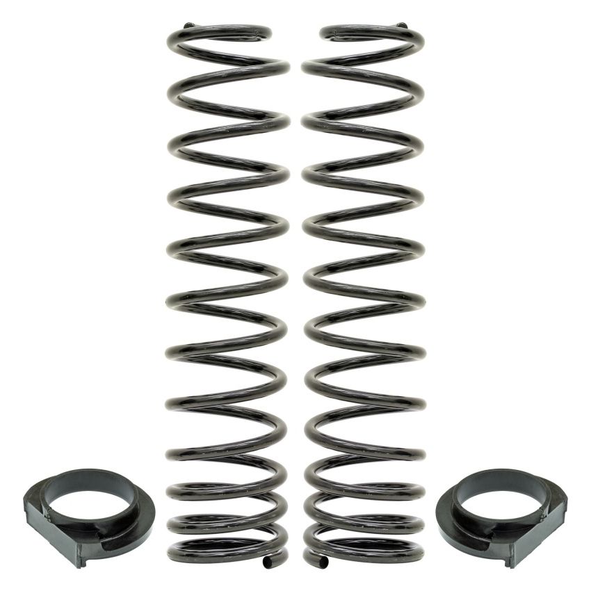 RockJock JL Front Coil Springs 4in Lift w/ Urethane Isolators Pair