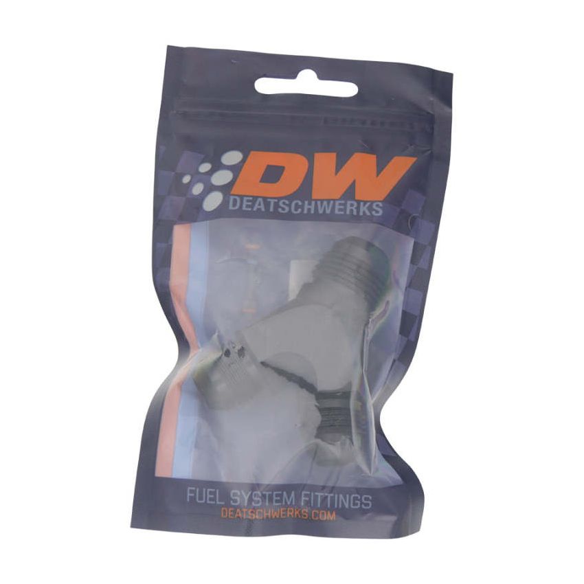 DeatschWerks 8AN Male Flare to 8AN Male Flare to 10AN Male Flare Y Fitting - Anodized Matte Black