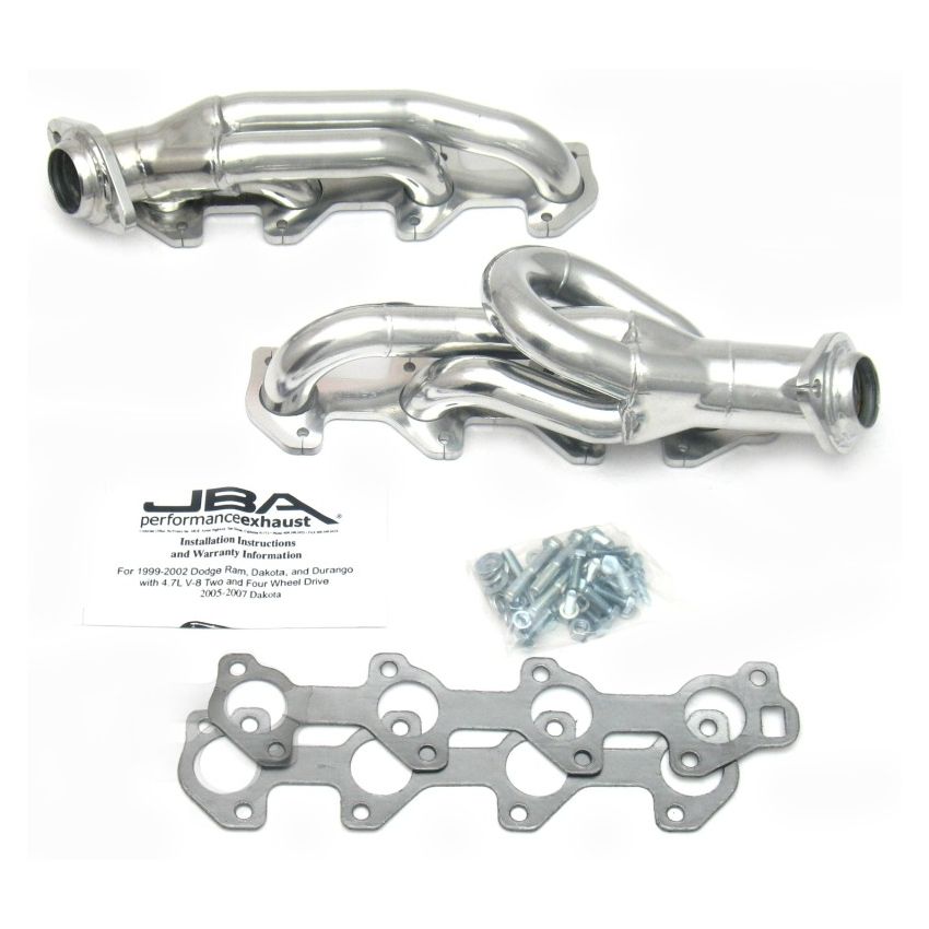 JBA 04-07 Doge Dakota 4.7L PowerTech 1-1/2in Primary Silver Ctd Cat4Ward Header