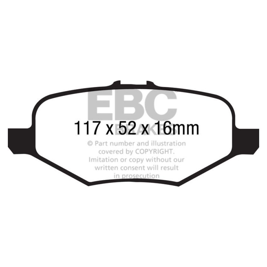 EBC DP61887 13+ Ford Explorer 3.5 Twin Turbo 4WD Greenstuff Rear Brake Pads