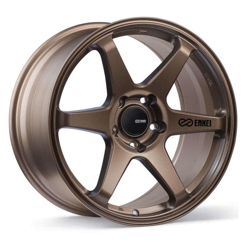 Enkei T6R 17x8 45mm Offset 5x100 Bolt Pattern 72.6 Bore Matte Bronze Wheel