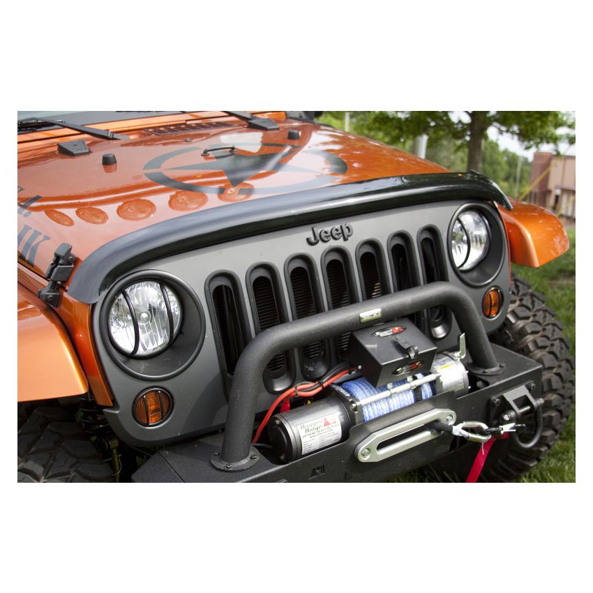 Wraparound Bug Deflector Smoke 07-18 Jeep Wran