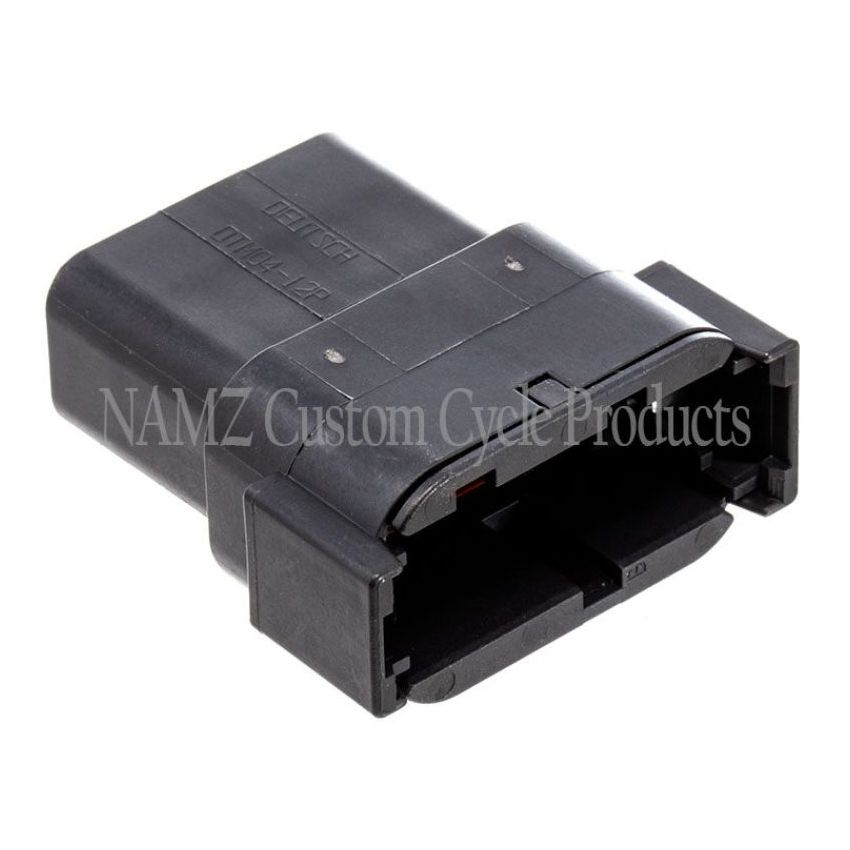 NAMZ MDR-12B Deutsch DTM 12-Position Receptacle w/12 Stamped Terminals & Wedgelock - Black (HD 74109-98BK)