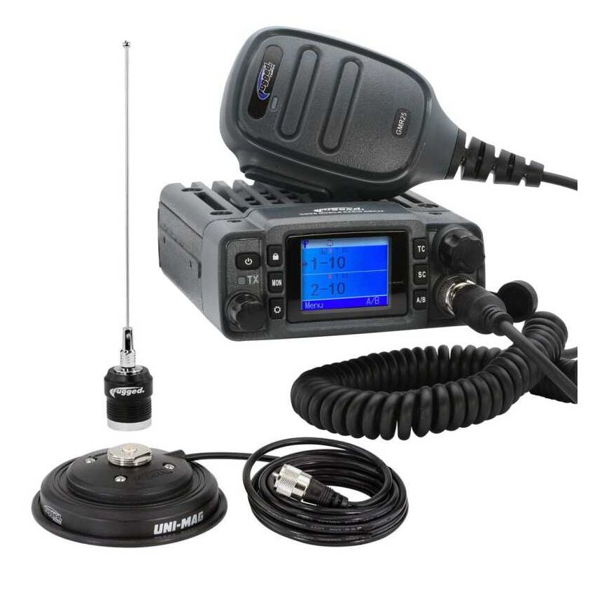 Rugged Radios RK-GMR25 Radio Kit - GMR25 Waterproof GMRS Band Mobile Radio with Antenna