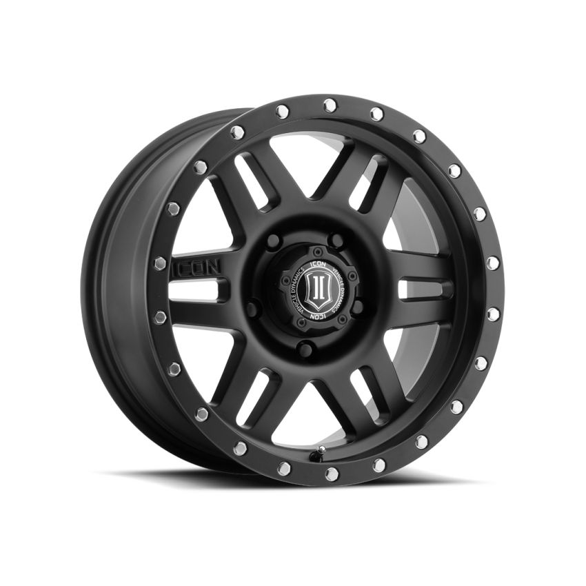 ICON 1417858347SB Six Speed 17x8.5 6x5.5 0mm Offset 4.75in BS 108mm Bore Satin Black Wheel