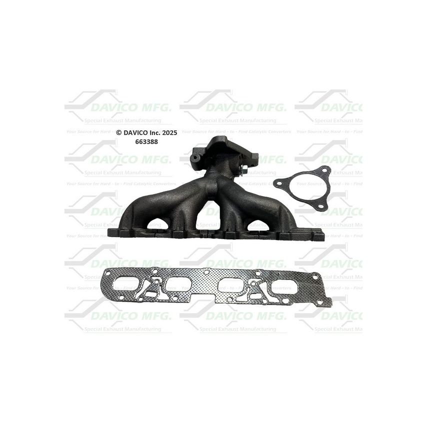 Davico Mfg 663388 Stand alone Exact-Fit exhaust manifold
