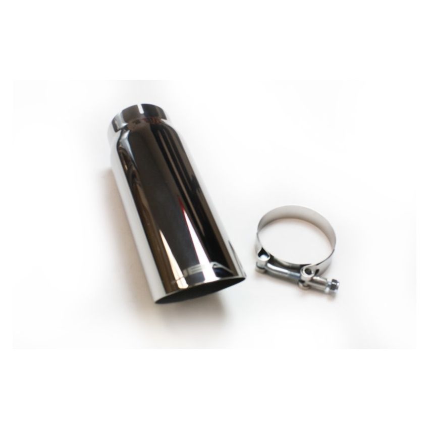 JBA 2.5in x 3in x 9in Polished Chrome Tip - Clamp On