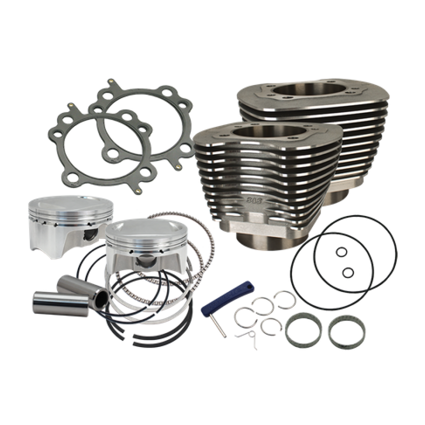 S&S Cycle 910-0500 07-17 BT 107in Bolt-In Big Bore Kit - Wrinkle Black