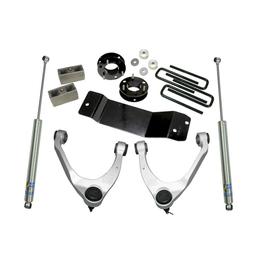 Superlift 3600B 14-18 Chevy Silv 1500 4WD 3.5in Lift Kit w/Alum/Steel Control Arms & Bilstein Rear Shocks