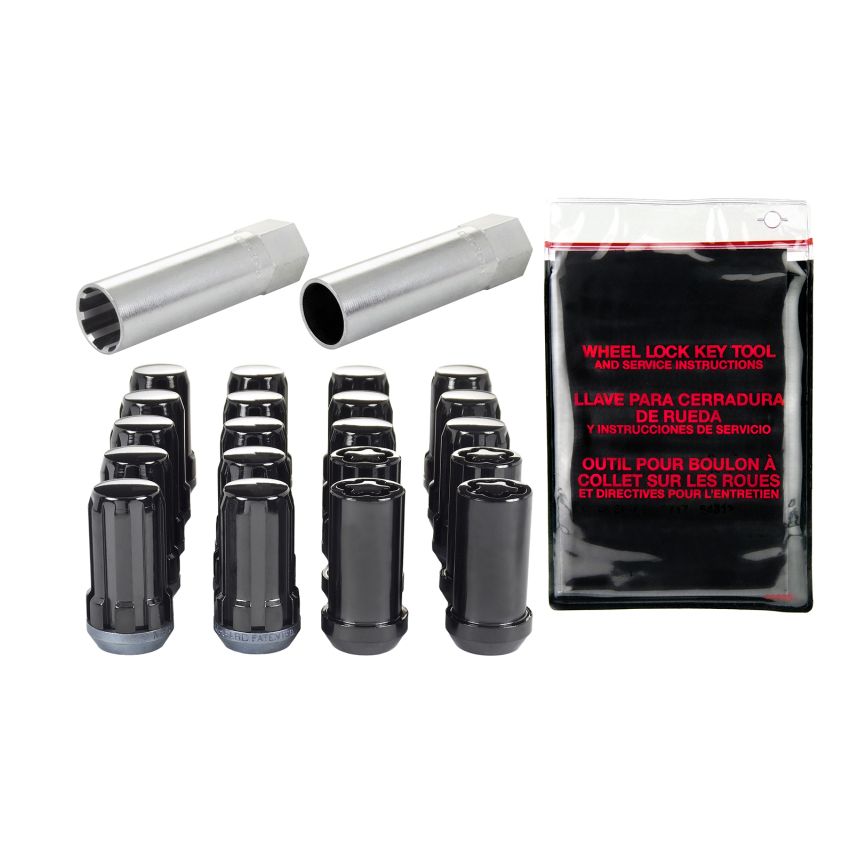McGard (65510BK 14X1.5 MCG 5 LUG SPLINEDRIVE KIT, BLACK W/WHL LKS-1