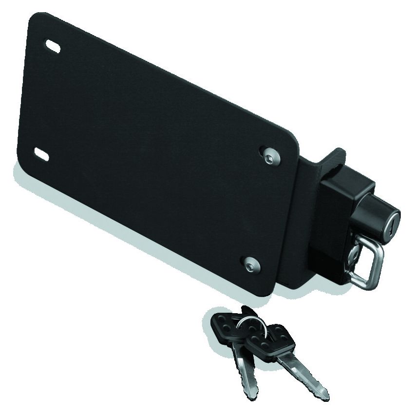 Kuryakyn 4248 License Plate Helmet Lock With Mount Black