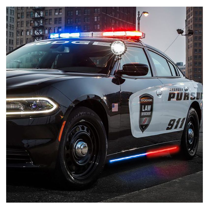 Putco 931100960 2011-2022 Dodge Charger Police Pursuit Blade Rocker Kits Sideliners - Amber/White