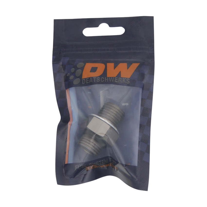 DeatschWerks 6AN ORB Male To 14 X 1.5 Metric Male (Incl O-Ring and Crush Washer)