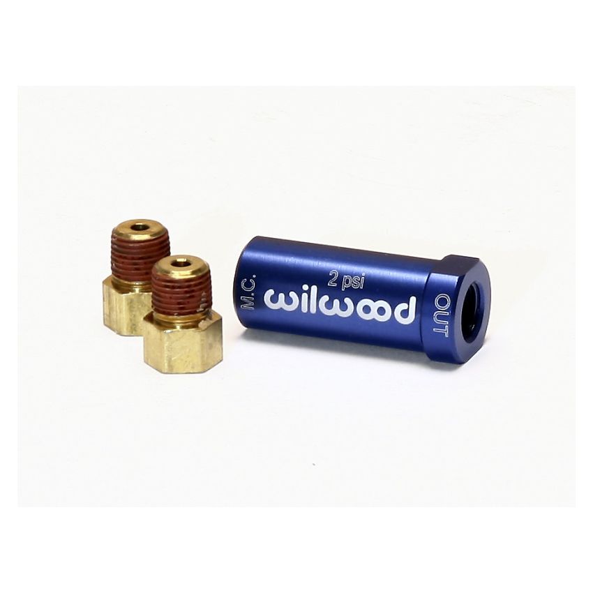 Wilwood 260-13783 Residual Pressure Valve - New Style w/ Fittings - 2# / Blue