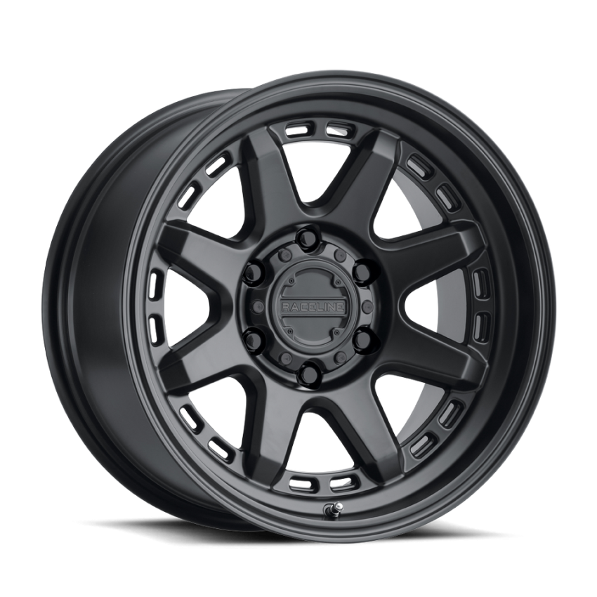Raceline 947B Scout 18x8in / 5x108 BP / 35mm Offset / 72.62mm Bore - Satin Black Wheel