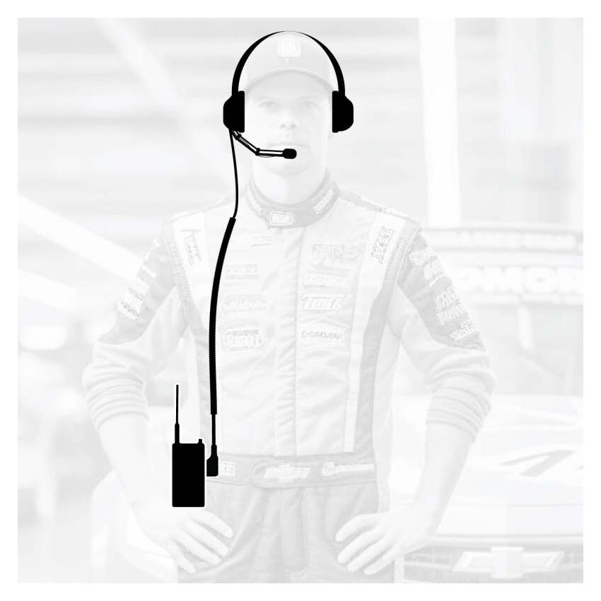 Rugged Radios CREW-RDH-U Crew Chief - H42 Spotter Headset and Rugged Handheld Radio Package - Black