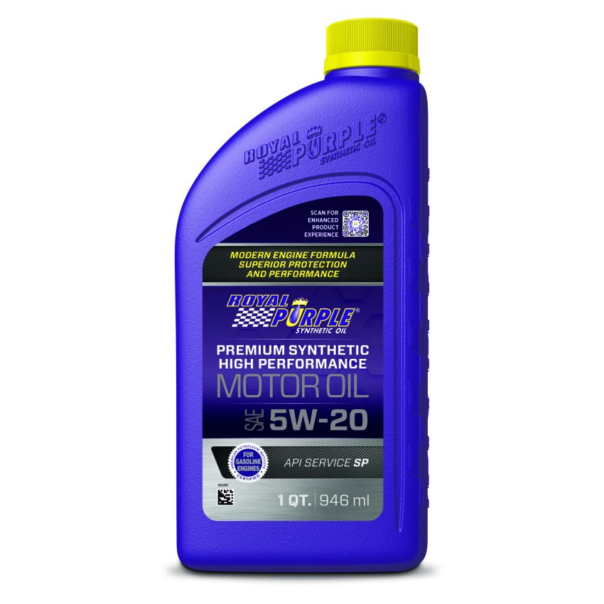 Royal Purple 06520 Premium Synthetic High Performance Multi-Grade 5W-20 Motor Oil - 1 Quart