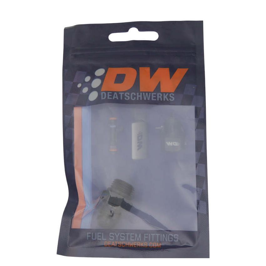 DeatschWerks 6AN ORB Male to 6AN Male Flare Adapter (Incl O-Ring) - Anodized Matte Black