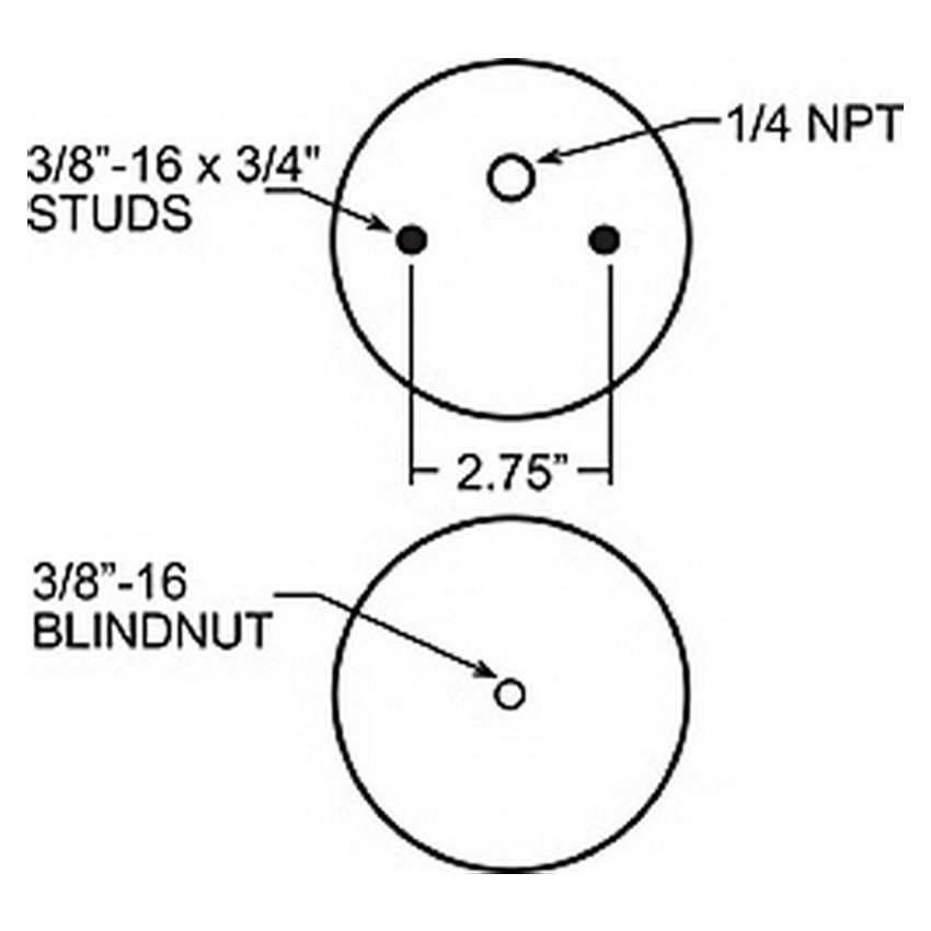 Firestone 6873 Ride-Rite Replacement Bellow 224C (For Kit PN 2040/1130/2601/2598/2580/2170) (W217606873)
