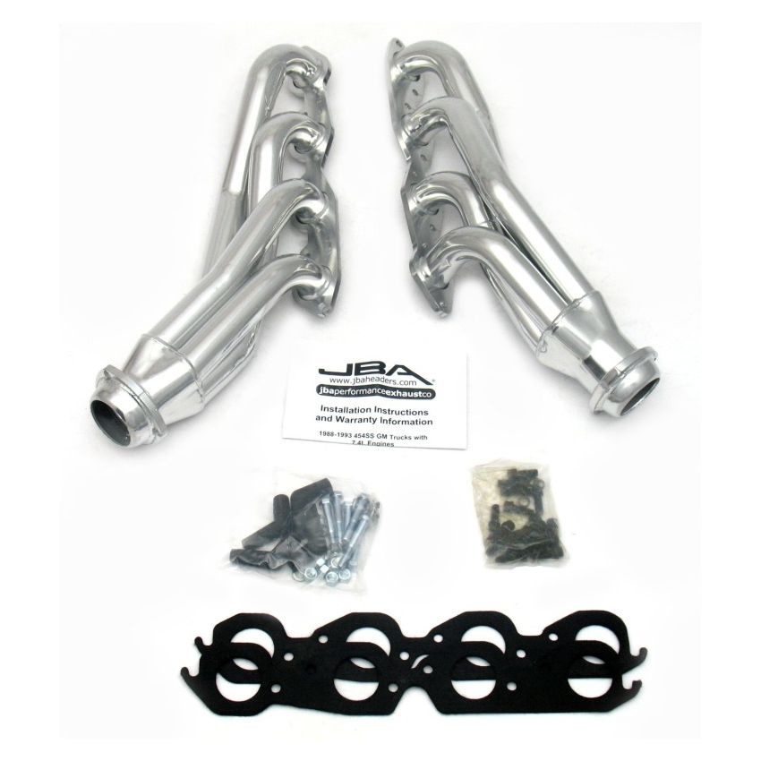 JBA 88-93 GM Truck 7.4L BBC w/o A.I.R. 1-3/4in Primary Silver Ctd Cat4Ward Header