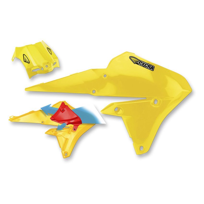 Cycra 1CYC-1778-66 14-18 Yamaha YZ250F/YZ450F/WR/FX Powerflow Intake Radiator Shrouds - Lightning Gold