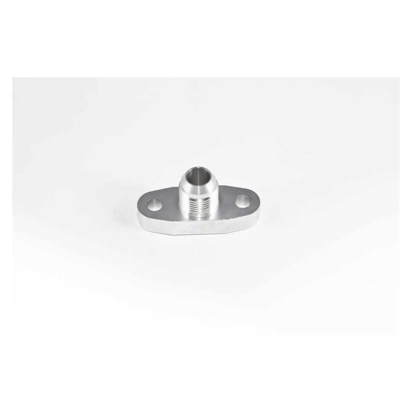 Torque Solution Billet Oil Drain Flange w/ Integrated -10 Flare: Universal T3/T4 & PTE Turbos