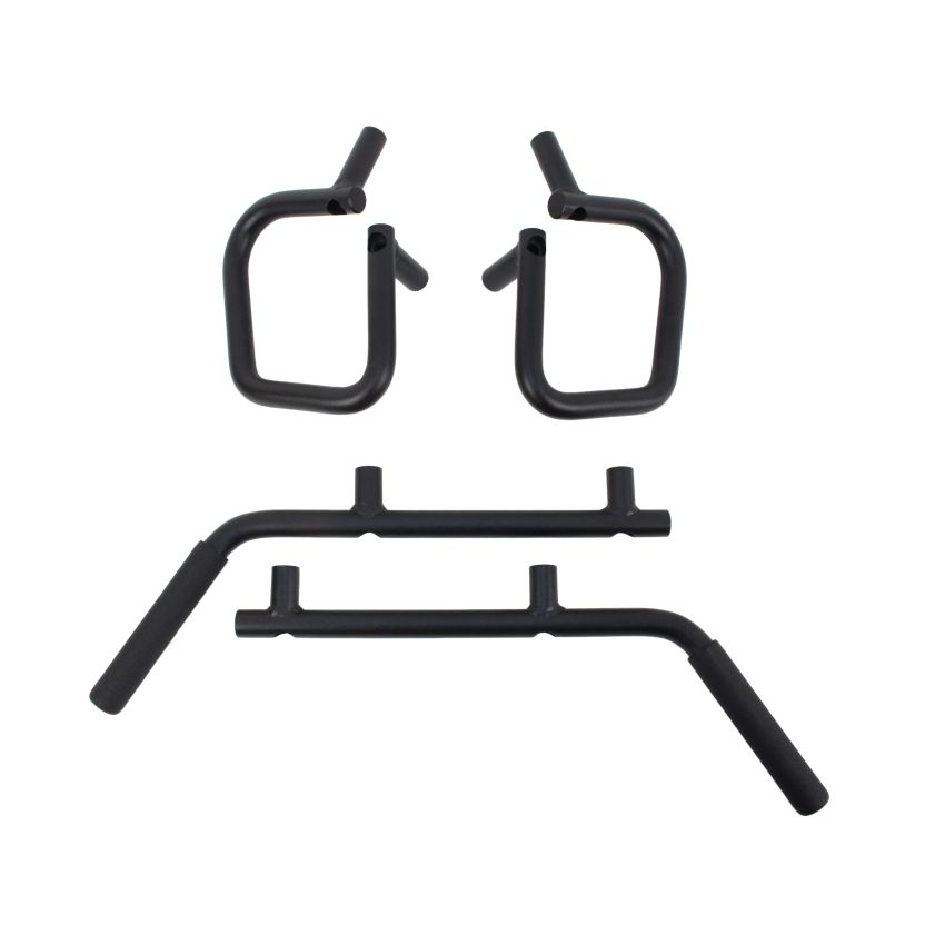 Fishbone Offroad 07-18 Jeep Wrangler JK 4 Door Grab Handles Front/Rear Steel - Blk Txtrd Powdercoat
