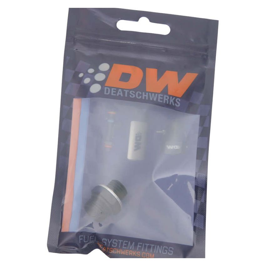 DeatschWerks 6AN ORB Male to M12 X 1.5 Metric Male (Incl O-Ring and Washer) - Anodized Matte Black