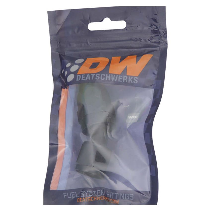 DeatschWerks 8 AN Female Flare Swivel 30-Degree Hose End PTFE - Anodized Matte Black
