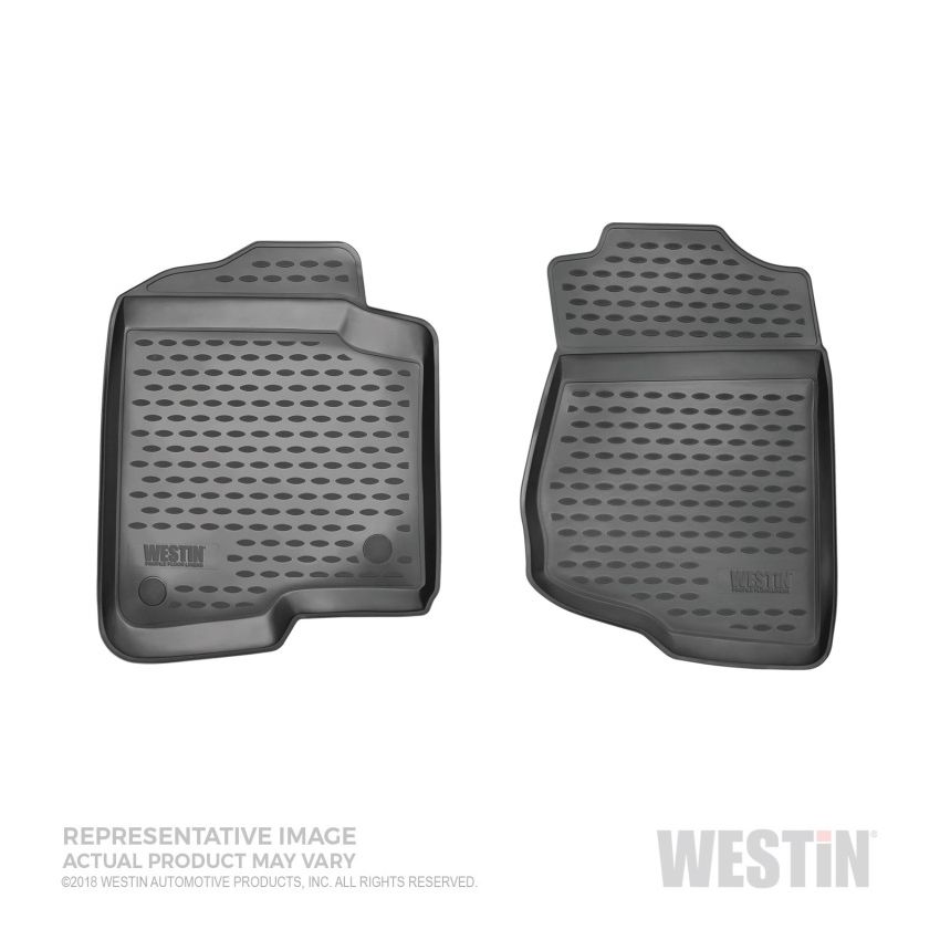 Westin 15-18 Ford F150 Super Crew and Super Cab Profile Floor Liners Front Row - Black
