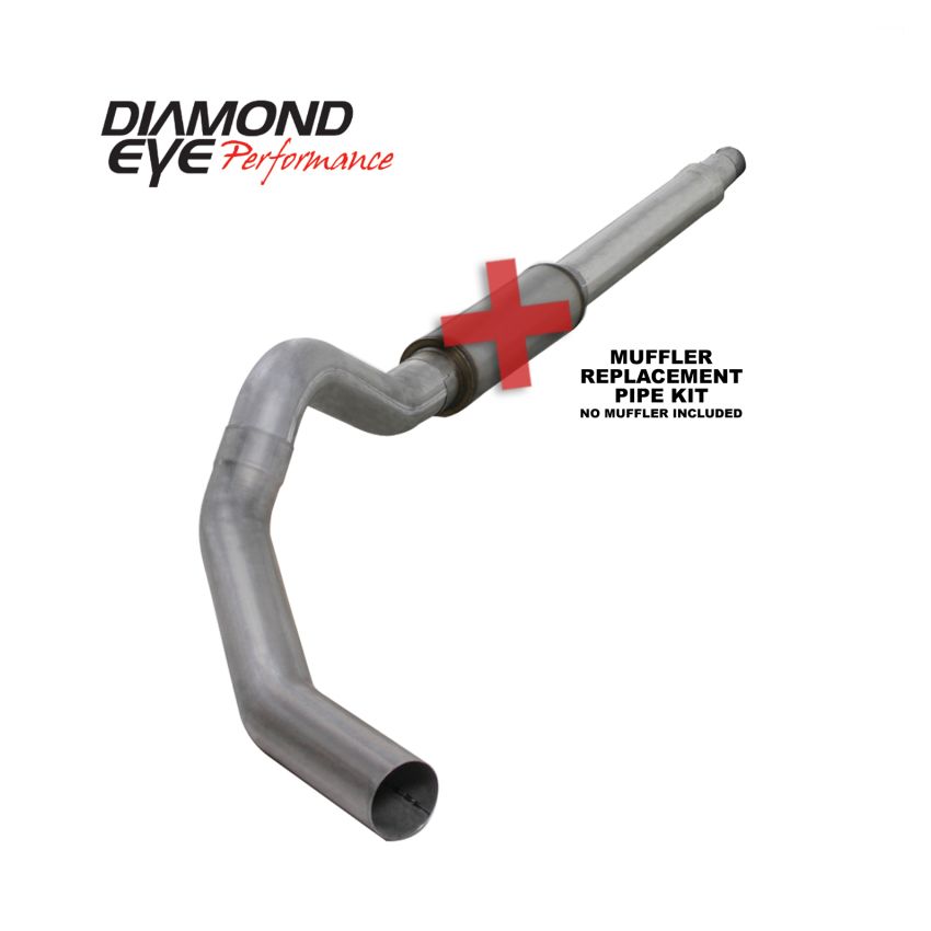 Diamond Eye Performance K5344A-RP Diamond Eye KIT 5in CB MFLR RPLCMENT PIPE SGL AL: 03-07 FORD 6.0L F250/F350