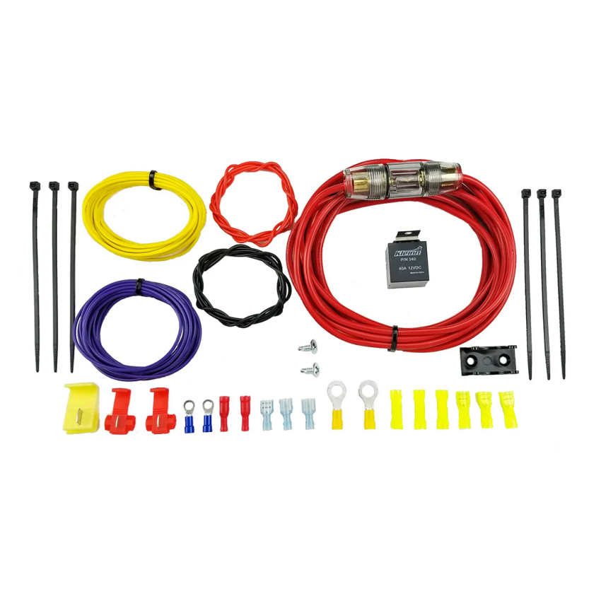 Kleinn Air Horns 6858 Kleinn 10 Gauge Compressor Wiring Kit/ 40A Relay/ 26 ft w/ AGU Fuse Holder