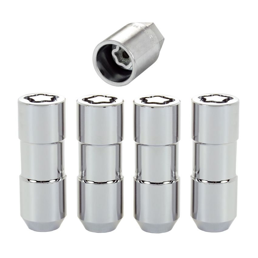 McGard Wheel Lock Nut Set - 4pk. (Cone Seat Duplex) 1/2-20 / 7/8 Hex / 2.5in. Length - Chrome