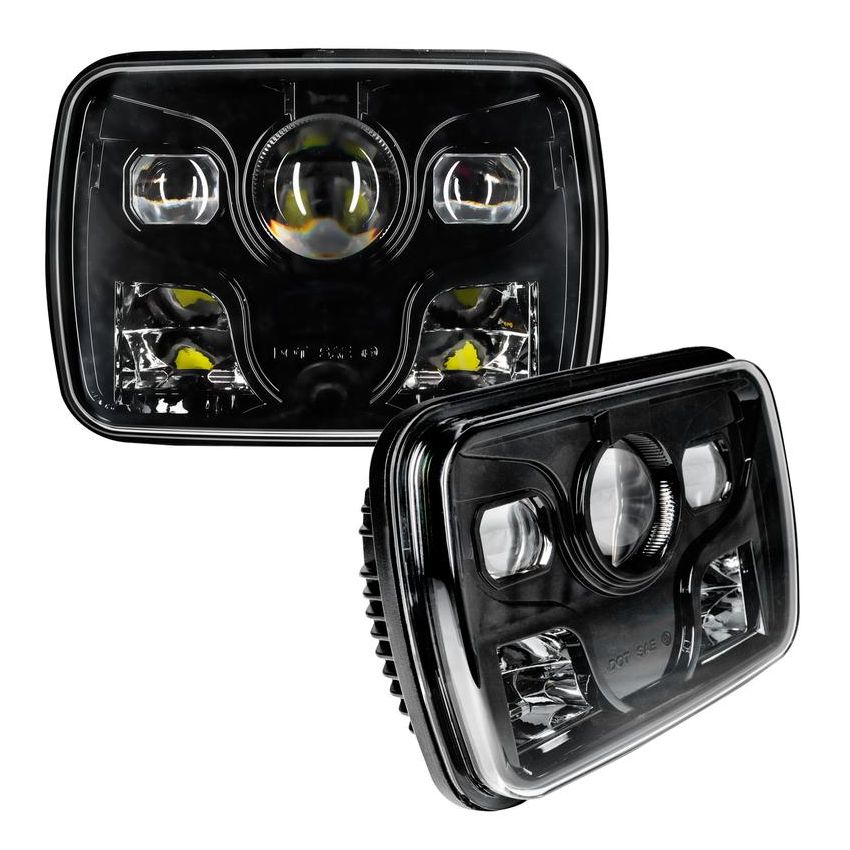 Oracle Lighting 6919-001 7x6 in. 40W Replacement LED Headlight, Black Bezel, 6000K, Pair