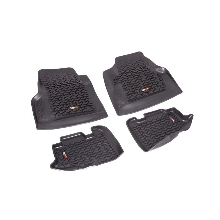 Rugged Ridge Floor Liner Front/Rear Black 1997-2006 Jeep Wrangler TJ