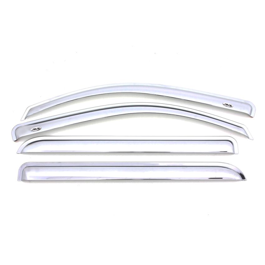 AVS 15-22 Ford Edge Ventvisor Front & Rear Window Deflectors 4pc - Chrome