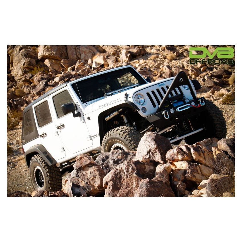 DV8 Offroad HT07FB42 07-18 Jeep Wrangler JK 2 Piece Fast Back Hard Top 4 Door - Black (DS Only)