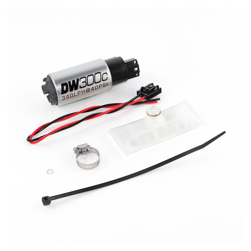 DeatschWerks 9-307-1030 88-91 BMW 325i DW300C 340 LPH Compact Fuel Pump w/ Install Kit (w/o Mounting Clips)