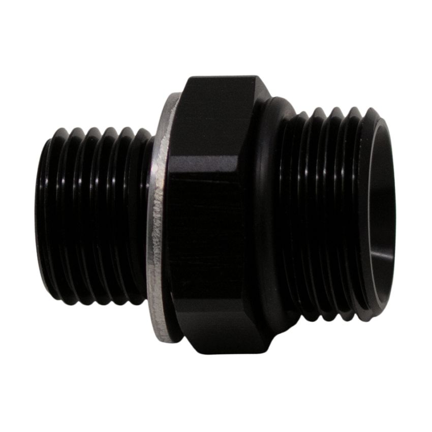 DeatschWerks 8AN ORB Male to M16 X 1.5 Metric Male (Incl O-Ring and Washer) - Anodized Matte Black