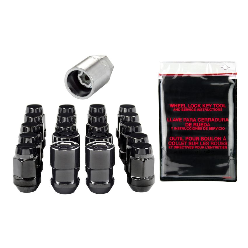 McGard (84538 12X1.5 MCG 5 LUG INSTALLATION KIT, BULGE, BLACK (3/4 HEX)-OAL 1.45