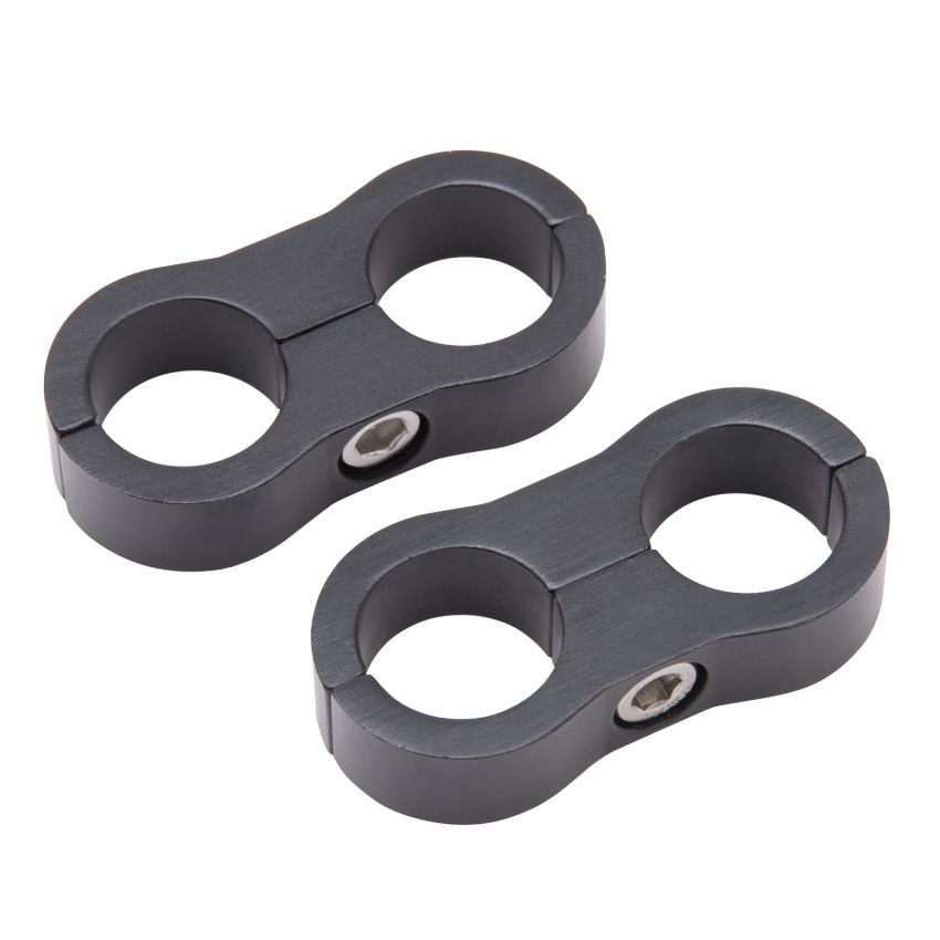 RUSSELL RUS654303 6an Hose Separator - 2pk Black Anodized