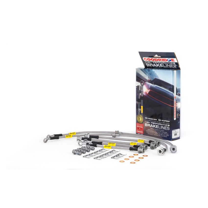 Goodridge 13-15 Nissan Sentra w/ Rear Disc Brakes SS Brake Line Kit