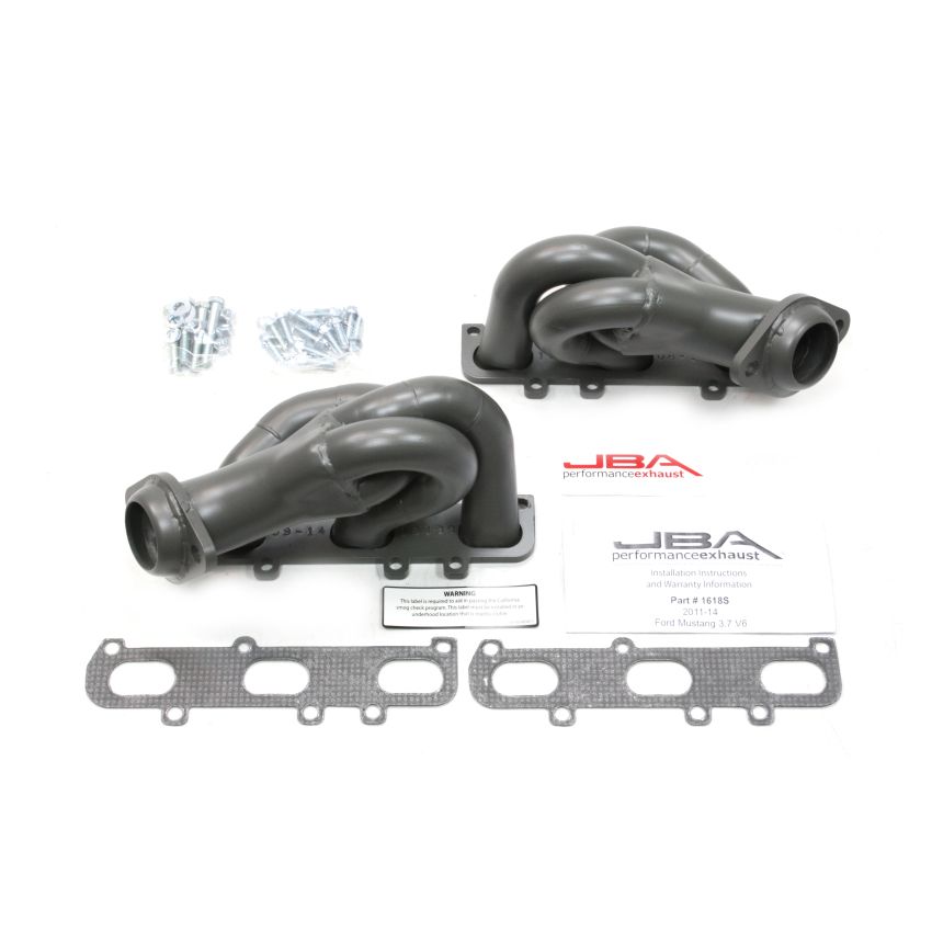 JBA 1618SJT 11-17 Ford Mustang 3.7L V6 1-5/8in Primary Ti Ctd Cat4Ward Header