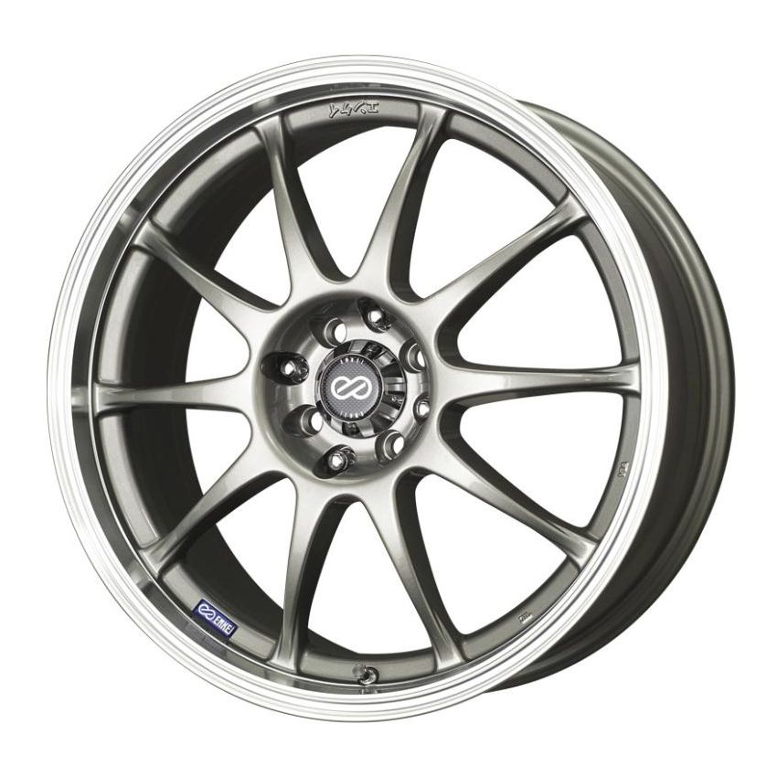 Enkei 409-770-10SP J10 17x7 4x100/114.3 42mm Offset 72.62mm Bore Dia Silver w/ Machined Lip Wheel