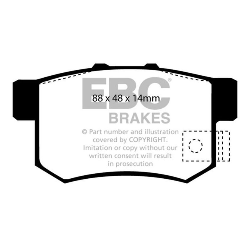 EBC 01-03 Acura CL 3.2 Ultimax2 Rear Brake Pads