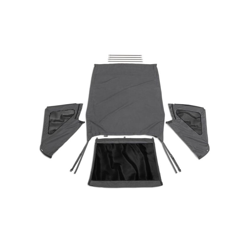 Rampage 2007-2018 Jeep Wrangler(JK) Unlimited Frameless Soft Top Kit - Black Diamond