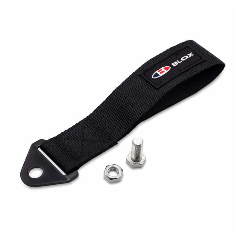 BLOX Racing Universal Tow Strap With BLOX Logo - Black