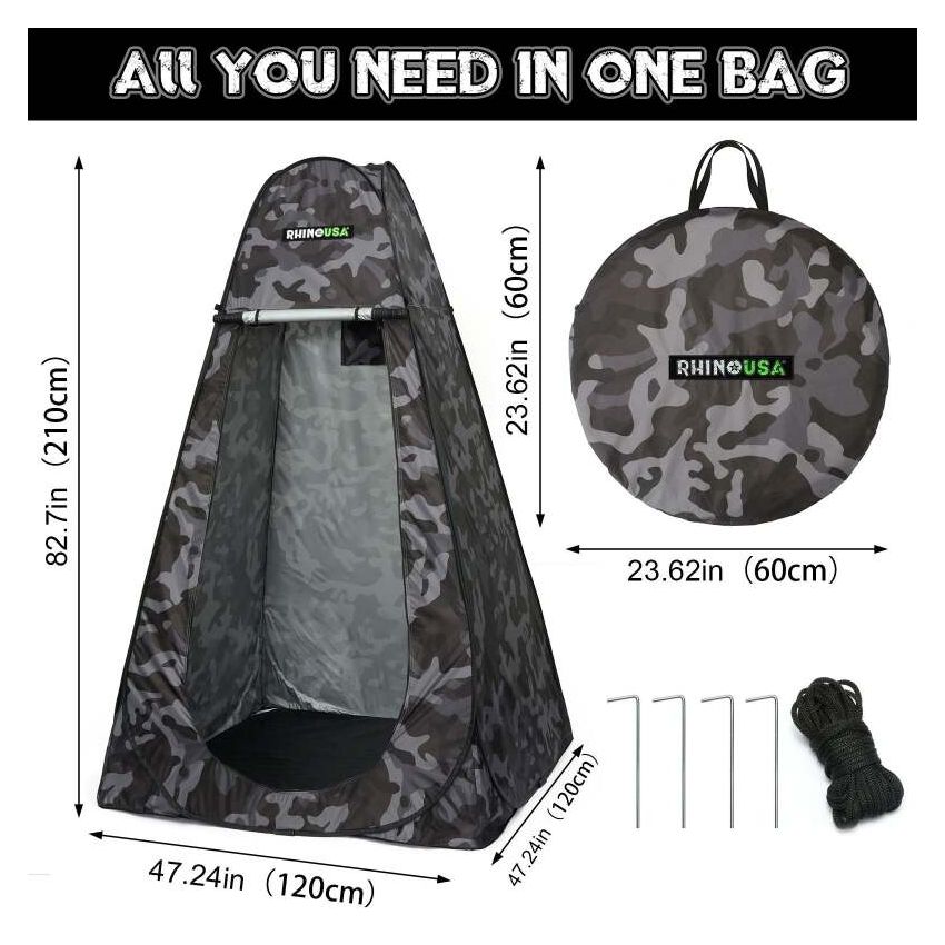 Rhino USA CA-PT2X6-CAMO Popup Privacy Tent - Camo