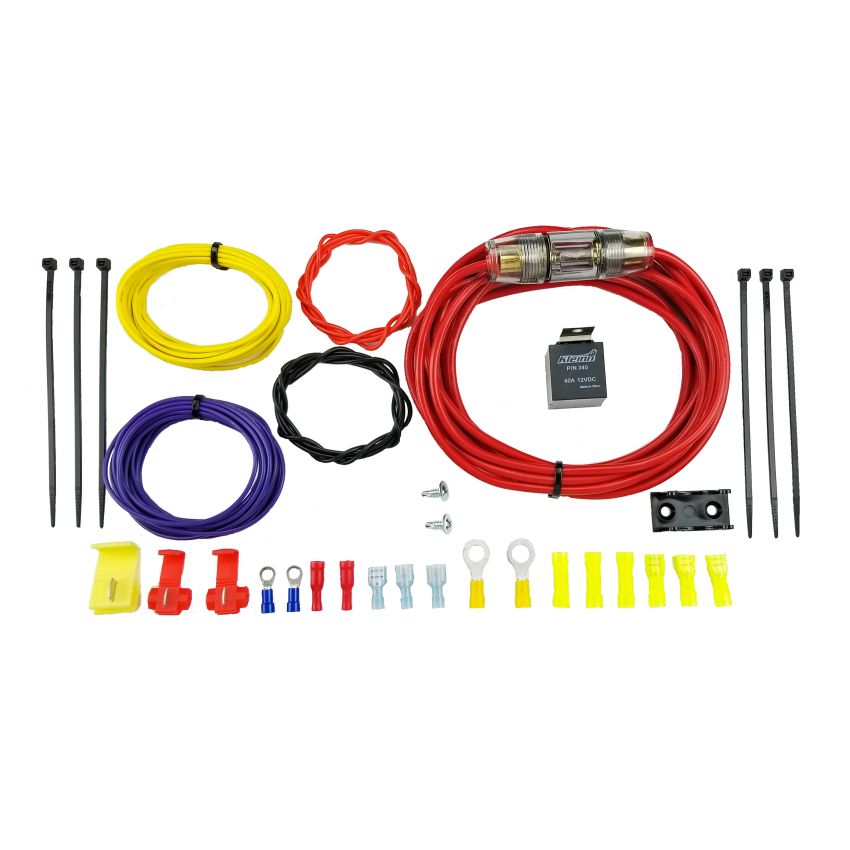 Kleinn Air Horns 6852 Kleinn 10 Gauge Compressor Wiring Kit/ 40A Relay/ 14.75 ft w/ AGU Fuse Holder